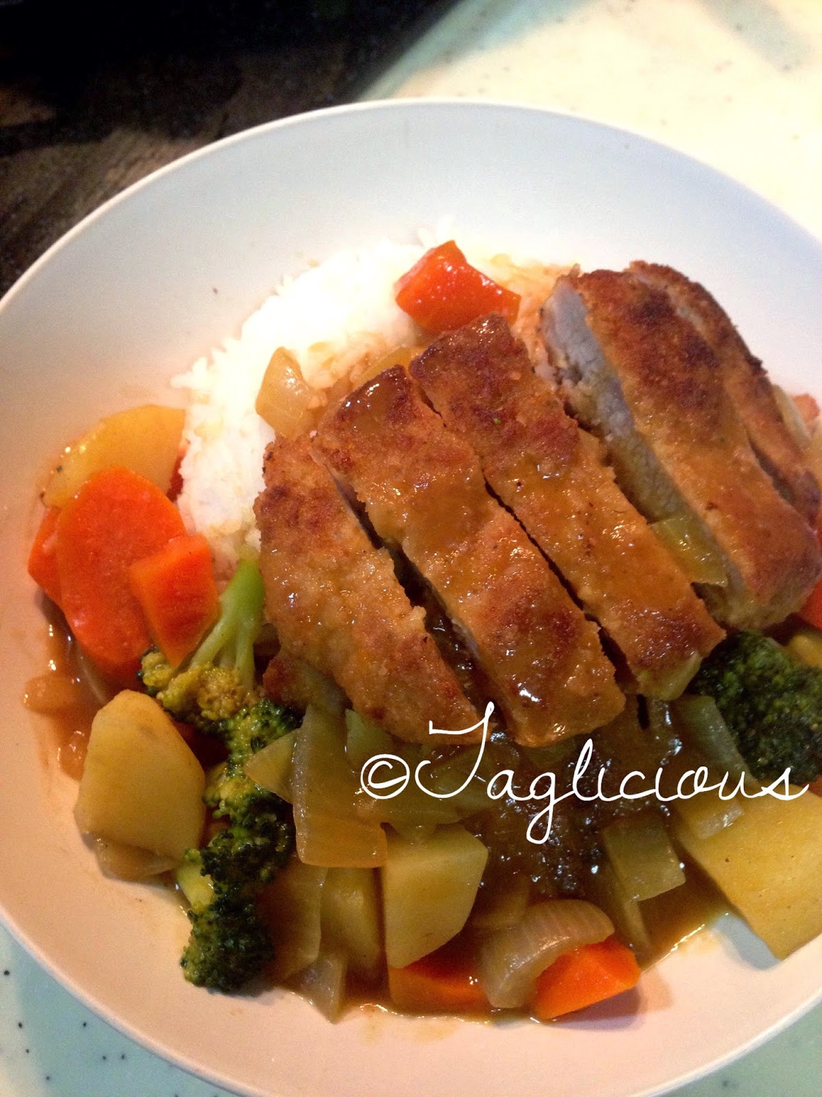 TAGlicious Pork Cutlet with Japanese Curry